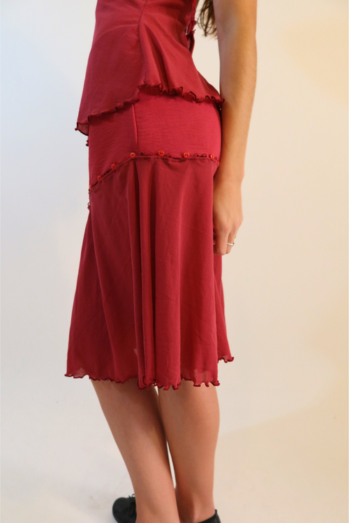 The Anne Skirt in Granaté
