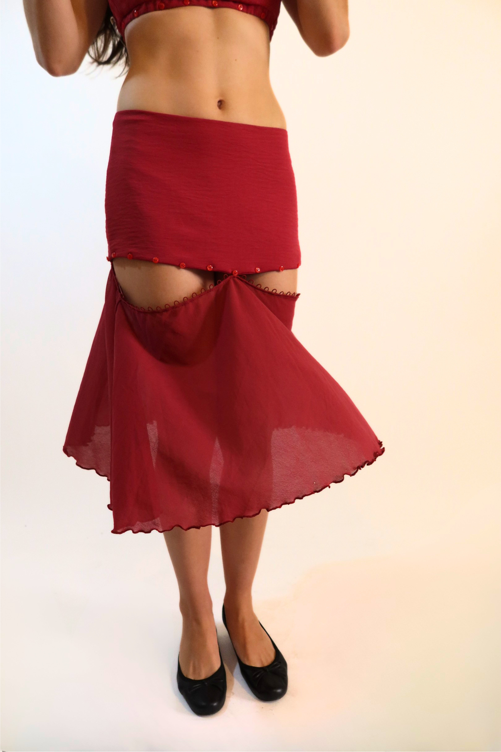 The Anne Skirt in Granaté